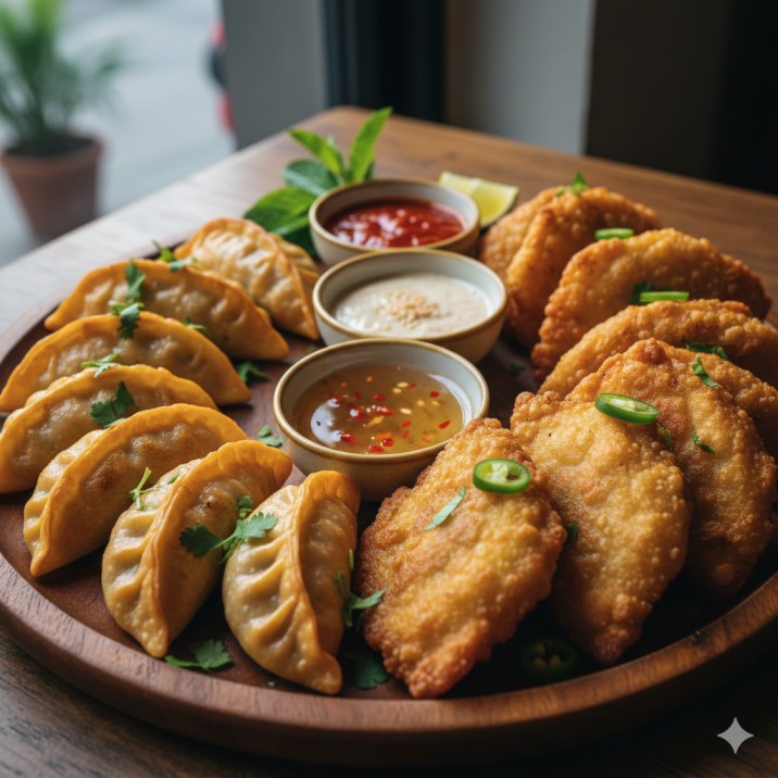 Chicken Momos Platter